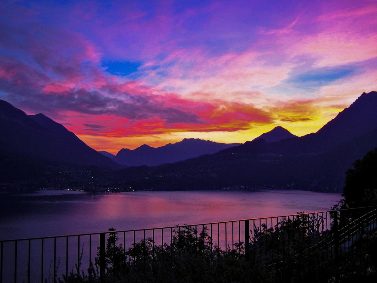Vista Paradiso I - Garten Ferienwohnung Perledo Esterno foto